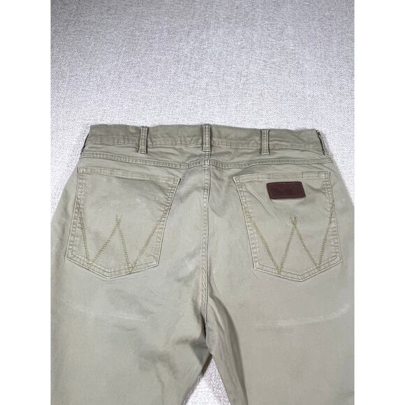 Wrangler Retro Men’s Slim Straight Leg Jeans 36x34 Tan Slim Straight Leg Denim - Picture 10 of 10